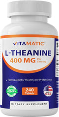 Vitamatic L-Theanine Supplement 400mg - 240 Tablets