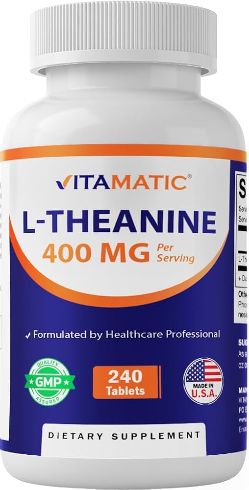 Vitamatic L-Theanine Supplement 400mg - 240 Tablets