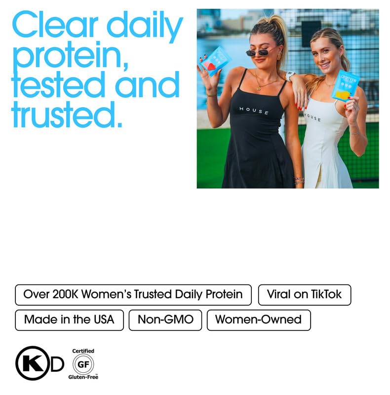 GRAMMS Clear Protein Powder Packets 20G Protein for Women & Men