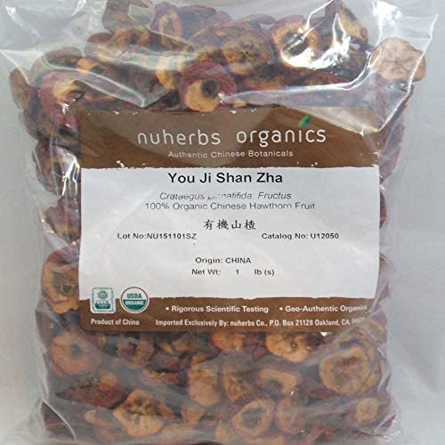 Nuherbs Organic Chinese Hawthorn Fruit Cut Form - 1 Pound - image 2
