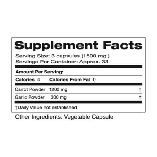 Seagate Products Carrot and Garlic 500mg Capsules