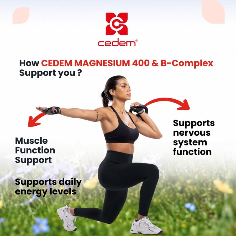 CEDEM Magnesium 400mg + B-Complex Powder Sticks - 20 Count - image 3
