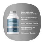 Piping Rock Collagen Peptides with Vitamin C 6000mg - 300 Caplets - image 3