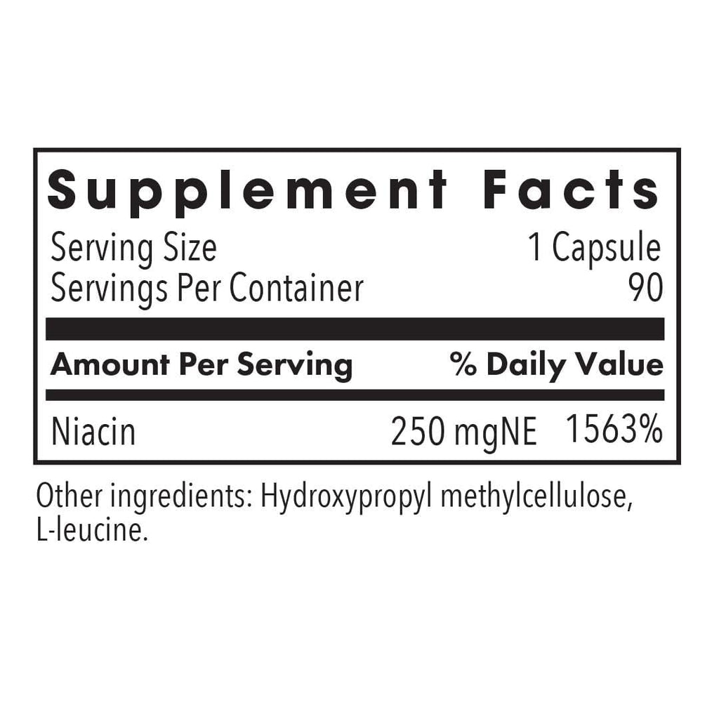 Allergy Research Group Niacin Vitamin B3 250 mg Energy - 90 Capsules - image 3