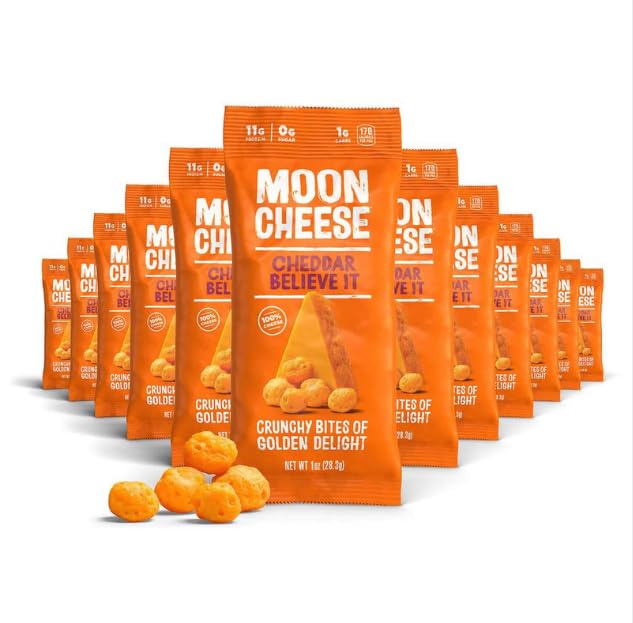 Moon Cheese Protein-Rich Cheese Snack Single Flavor