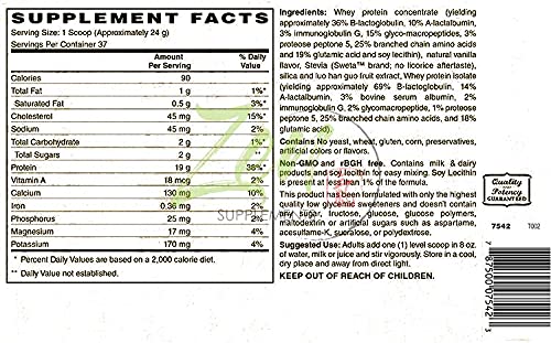 Zen Supplements Organic Grass Fed Whey Protein 19g - Vanilla Powder - image 3