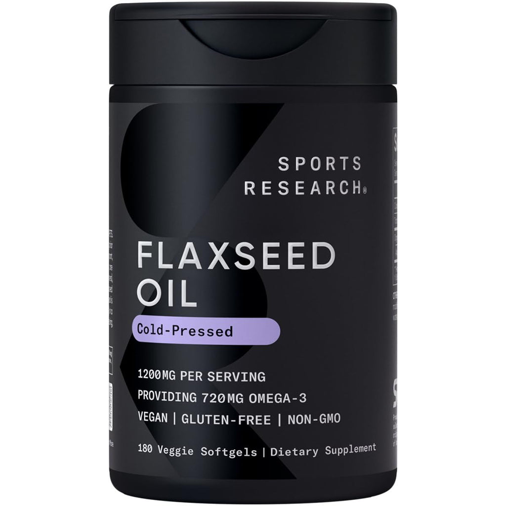 Sports Research Vegan Flaxseed Oil 1200mg - 180 Plantgels