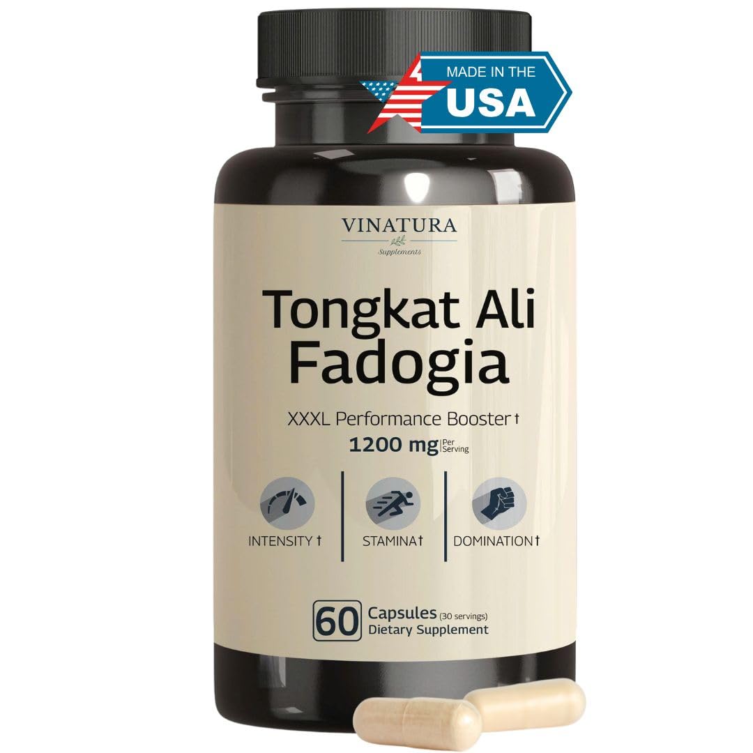 VINATURA Tongkat Ali Fadogia Agrestis 1200mg - 60 Capsules