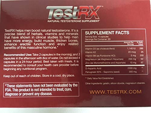 Leading Edge Health TestRX Natural Testosterone Supplement - 120 Capsules - image 3