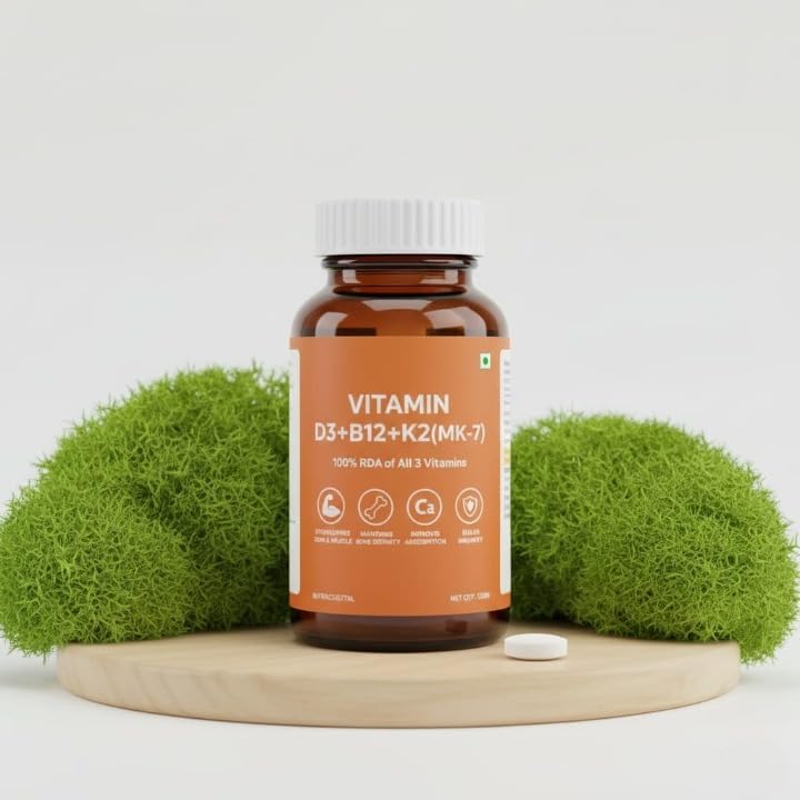 Generic Vitamin D3 K2 MK7 Supplement 600 IU Bone Health - 120 Tablets