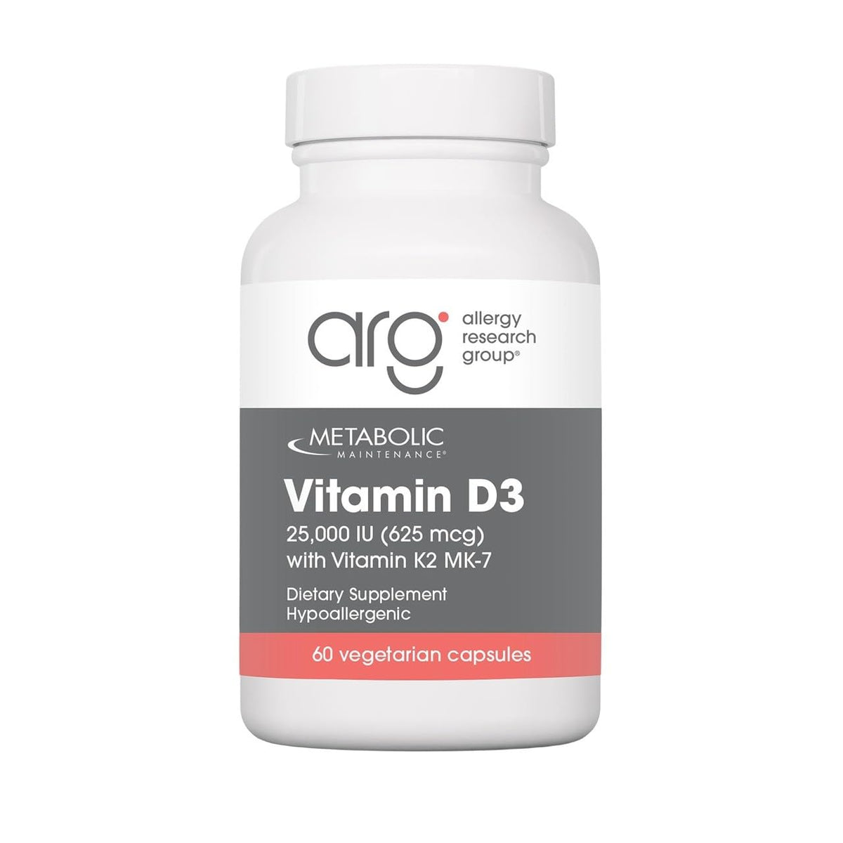 Metabolic Maintenance Vitamin D3 25000 IU with K2 - 60 Capsules