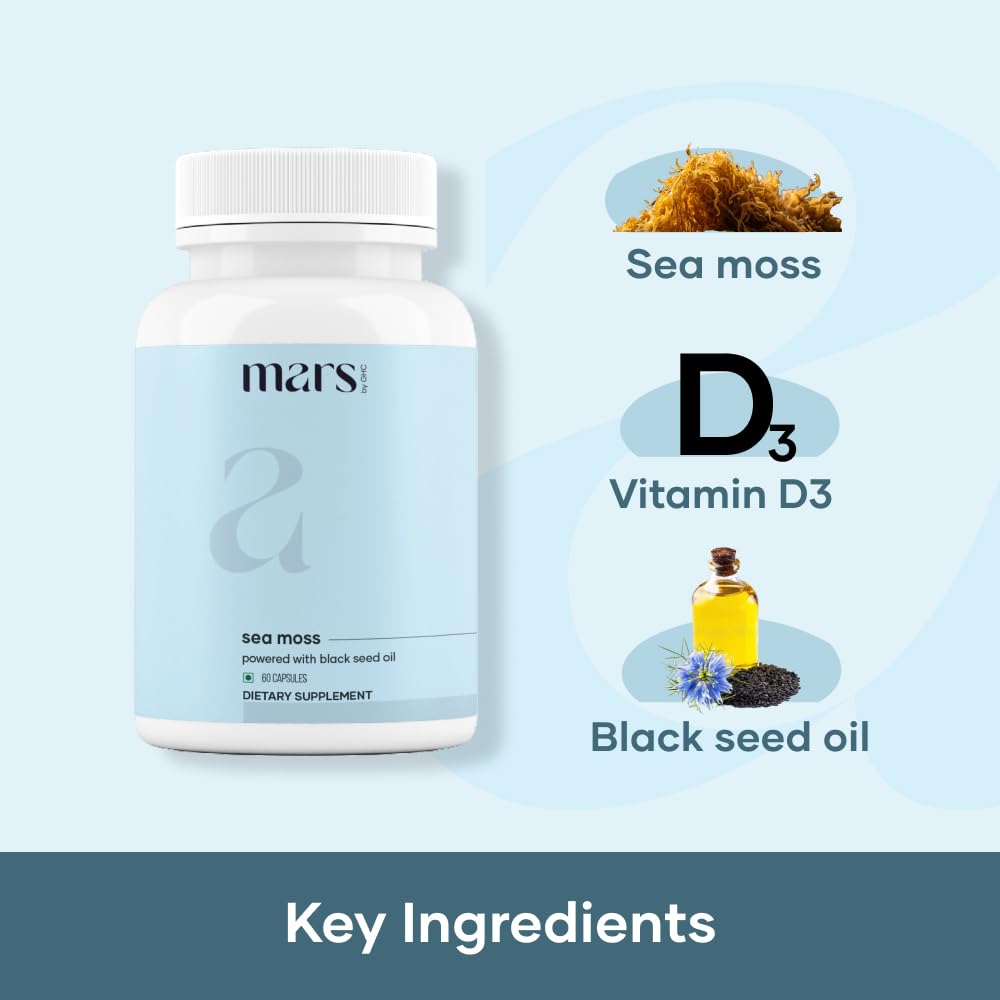 Mars by GHC Vitality Booster Combo Shilajit & Sea Moss - 60 Capsules - image 3