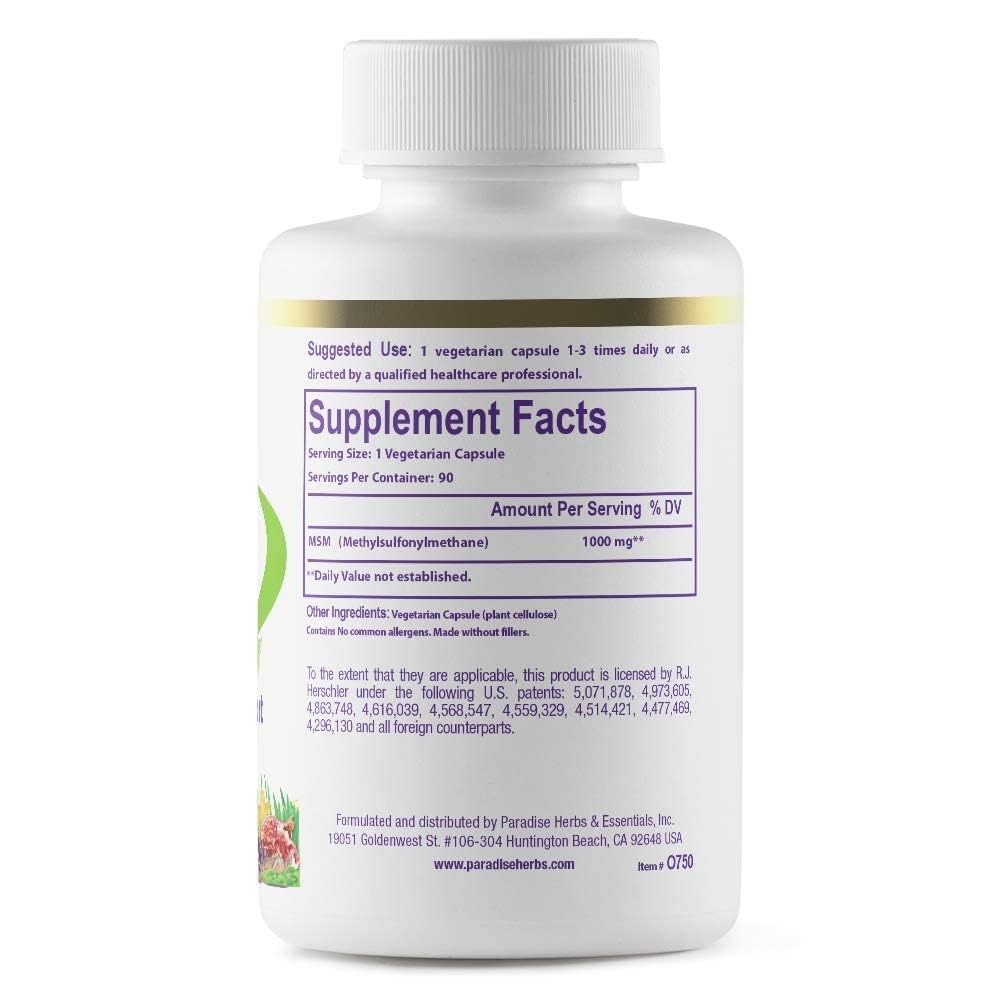 Paradise Herbs MSM Whole Body Support - 90 Capsules - image 3