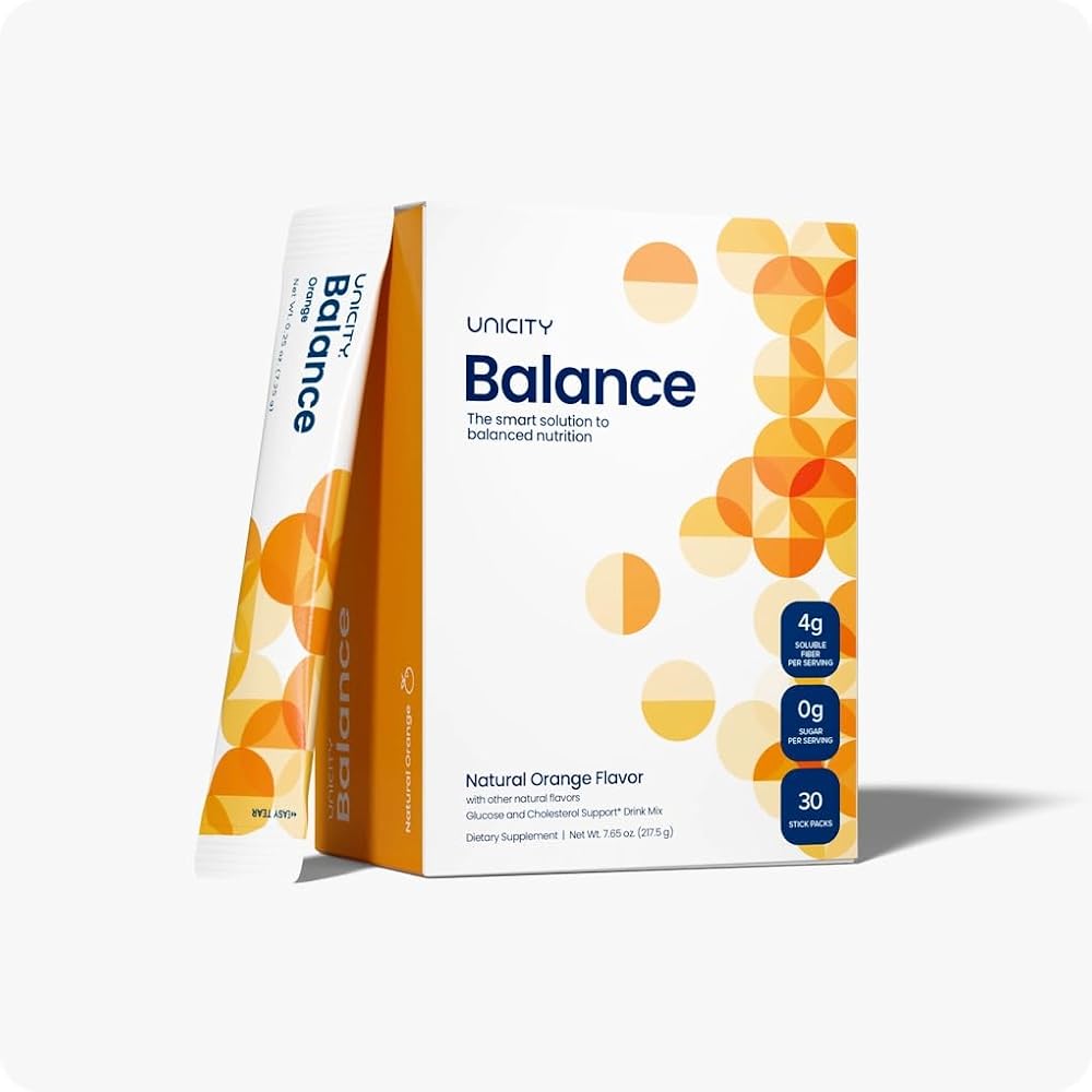 Unicity Balance Fiber Supplement for Glucose Support - 30 Stick Packs