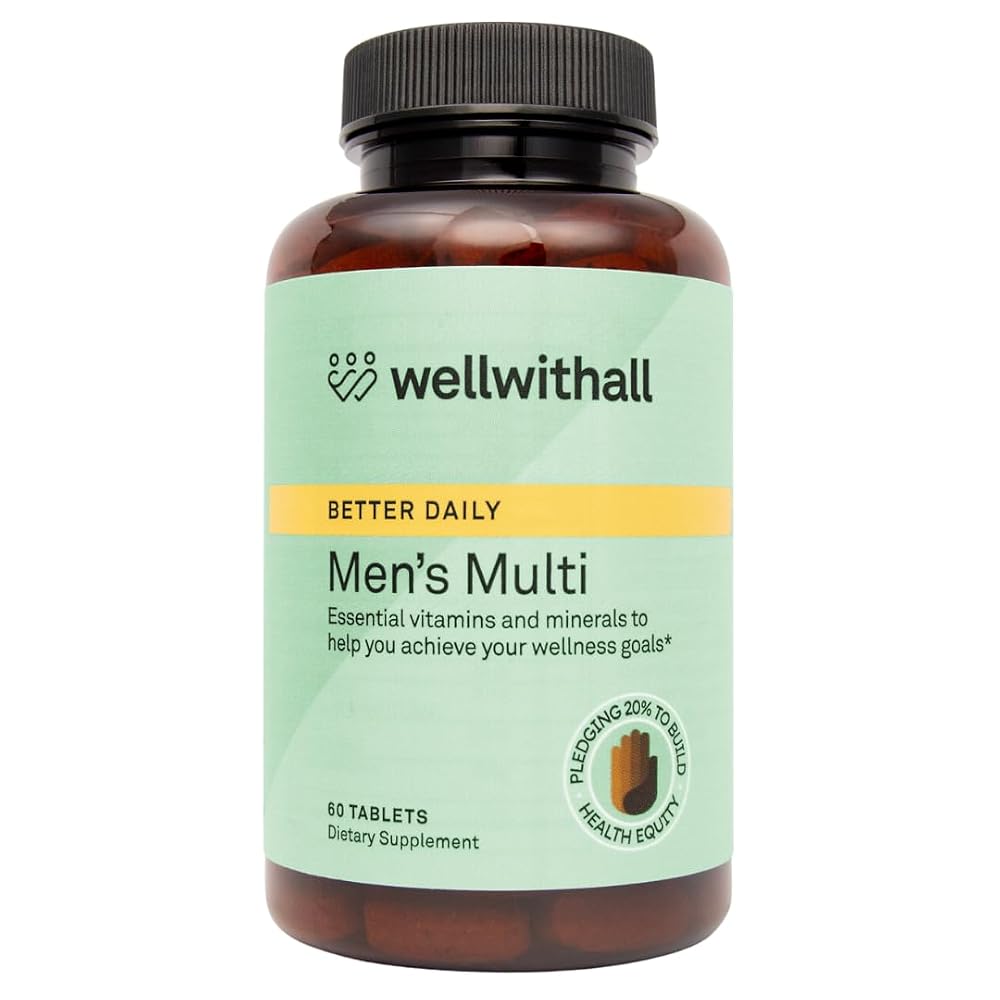 WellWithAll Multivitamin for Men with Zinc, Vitamin D & B12 - 60 Tablets