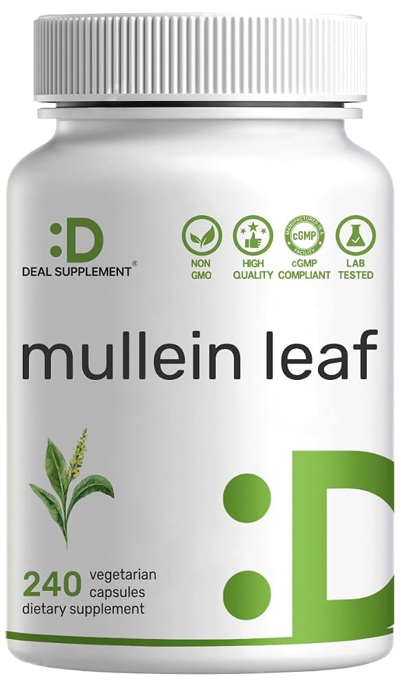 DEAL SUPPLEMENT Mullein Leaf Extract 800mg - 240 Vegetarian Capsules