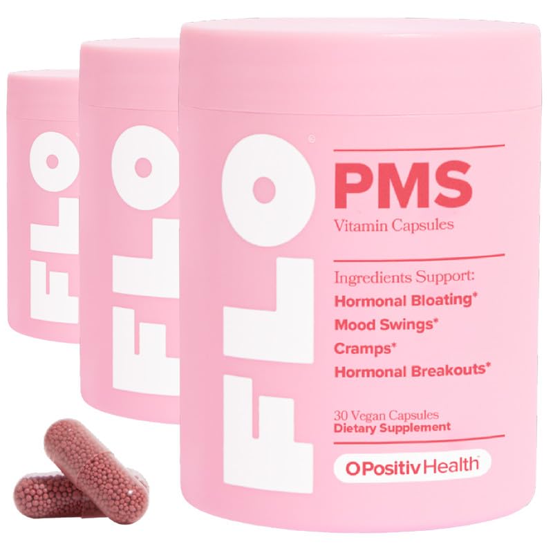 O Positiv FLO PMS Vitamins for Women - Proactive PMS Relief - Targets