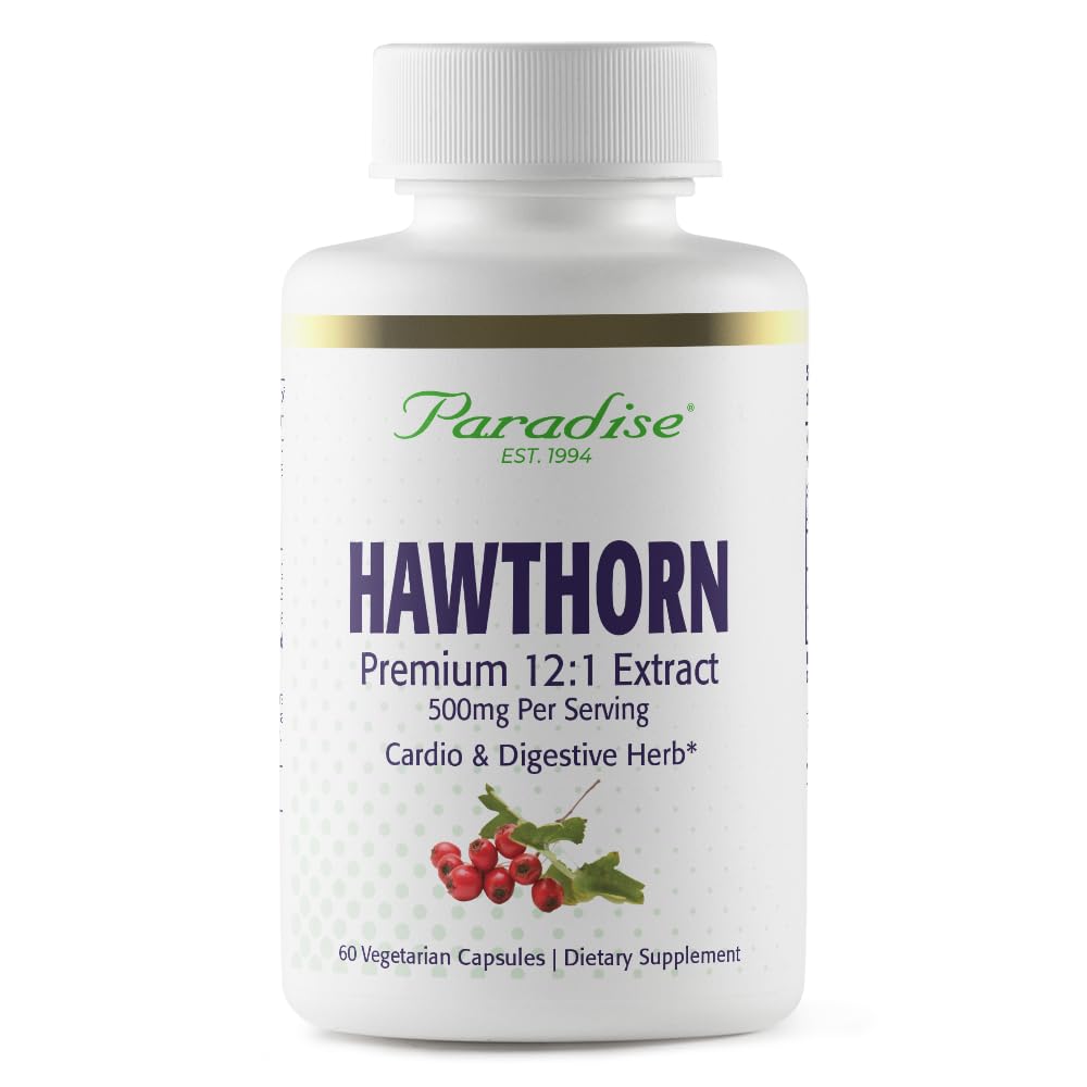 Paradise Herbs Hawthorn Berry Whole Spectrum Extract - 60 Capsules