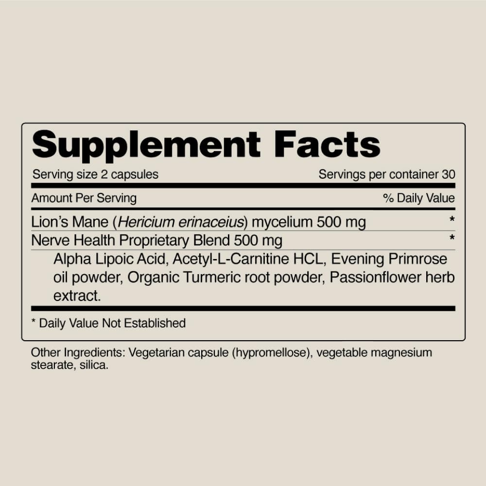 Snap Supplements Nerve Health Support with Lion's Mane - 60 Capsules - image 7