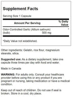 Swanson Odor-Controlled Garlic 500 mg - 200 Capsules - image 2