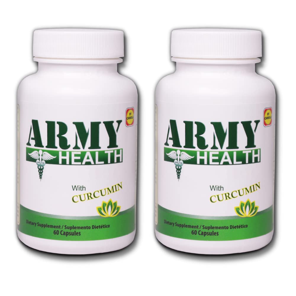 ARMY HEALTH Turmeric Curcumin with Ginger & Boswellia - 120 Capsules