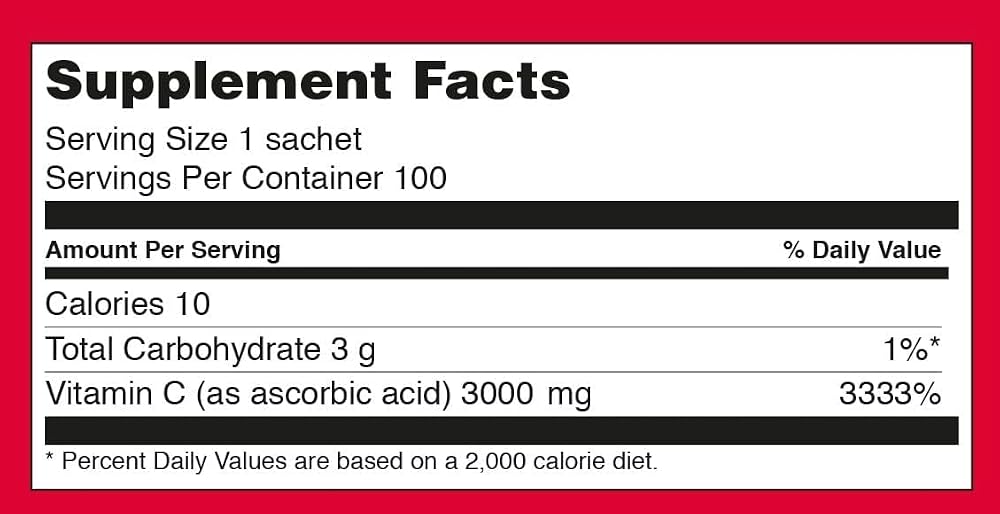Sookwang MEGADOSE Vitamin C Powder 3000mg - 100 Sticks - image 2