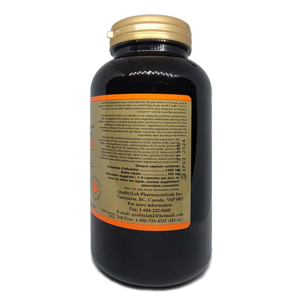 Qualitylab Albumin Gold 1500 mg - 200 Capsules - image 2