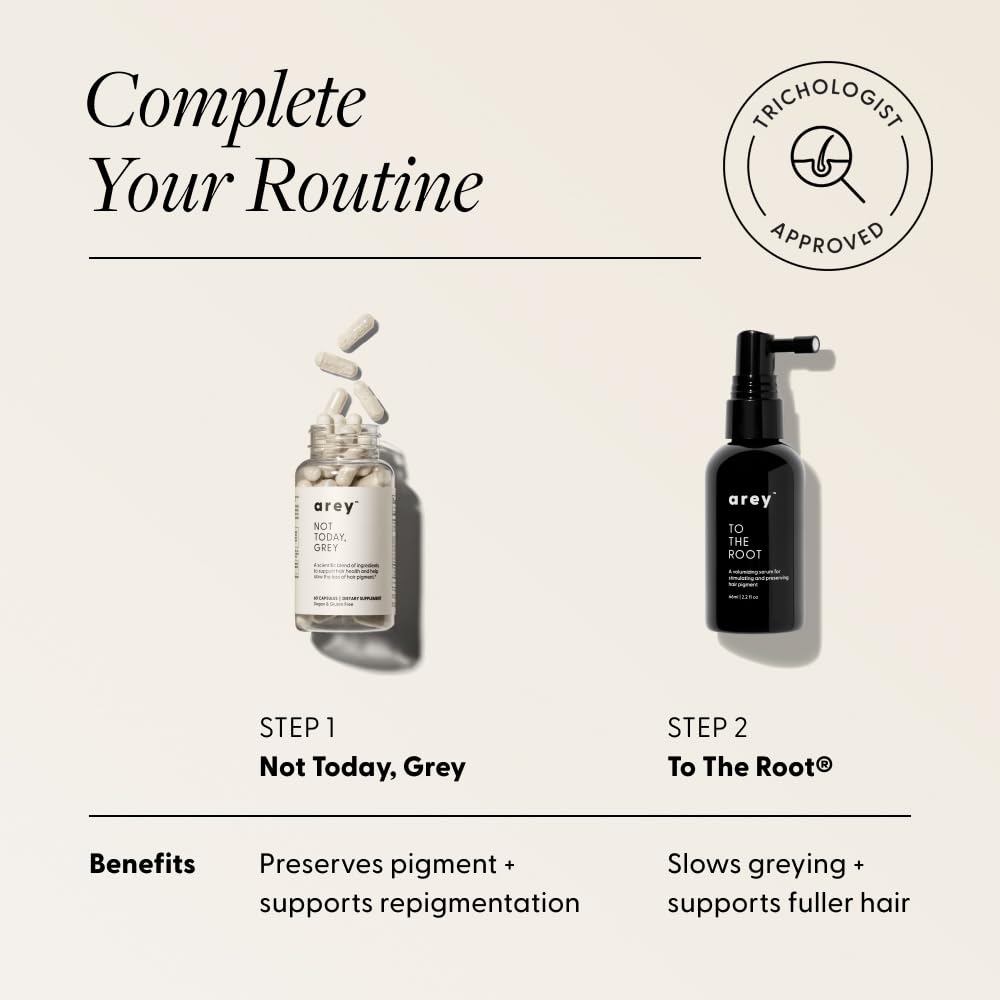 Arey Not Today Grey Hair Supplement for Color & Strength - 60 Capsules - image 7