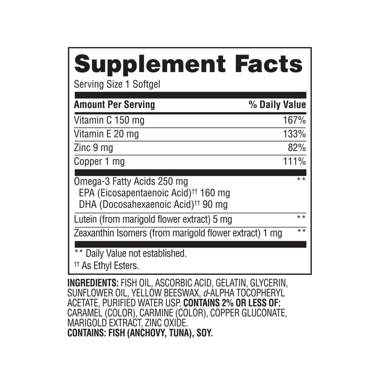 Convergence Vision Formula 50+ Softgels for Eye Health - 50 Count - image 4