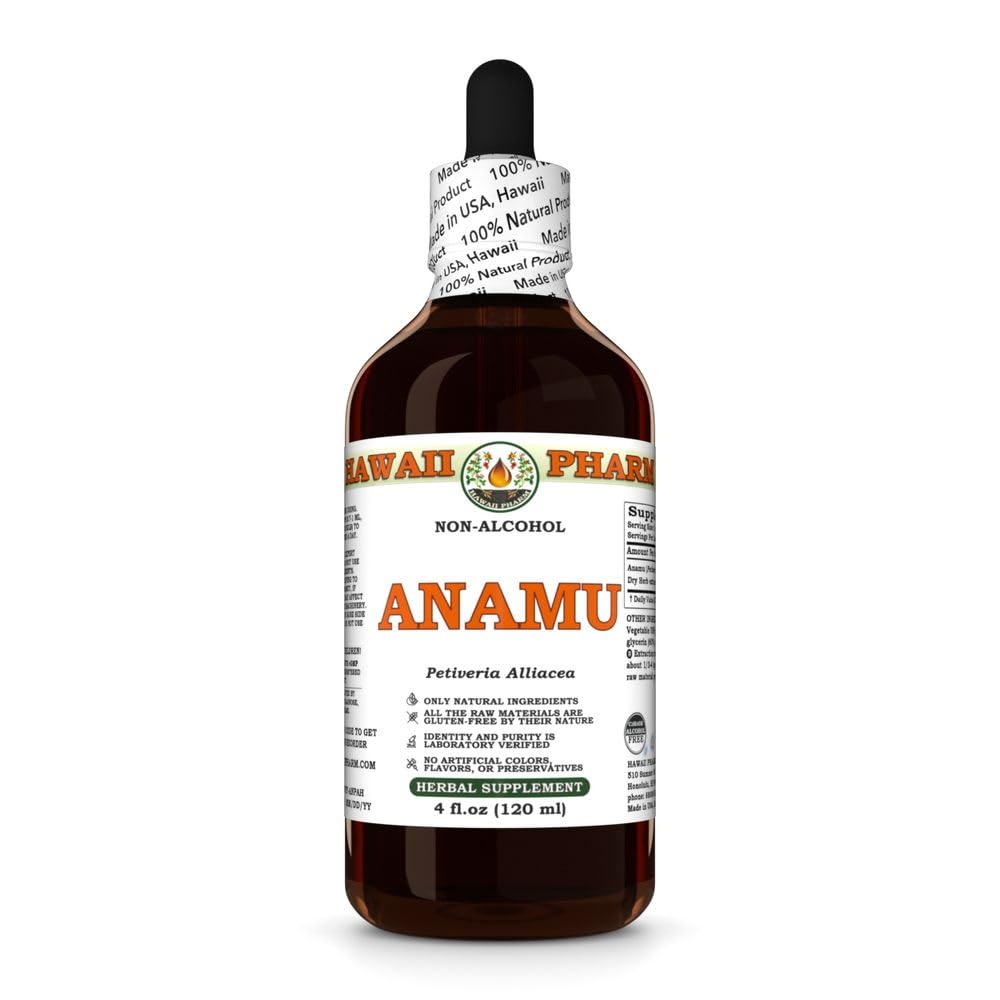 Hawaii Pharm Anamu (Petiveria alliacea) Herb Alcohol-Free Extract