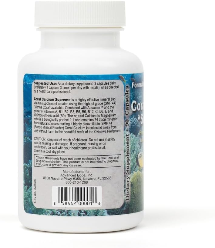 BOB'S BEST Coral Calcium Supreme 100% Pure Marine - 90 Capsules - image 3