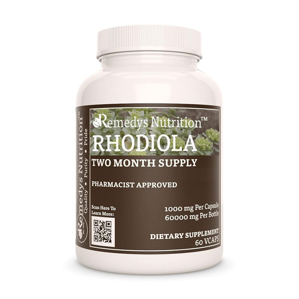 Remedy’s Nutrition Remedy's Nutrition Rhodiola 1000 mg - 60 Vegan Capsules