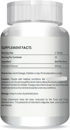 Generic Activated Charcoal 500mg Digestive Support - 60 Tablets - image 2