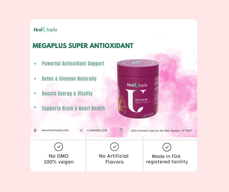 HealUtopia MegaPlus Super Antioxidant Supplement Powder - 30 Servings - image 5