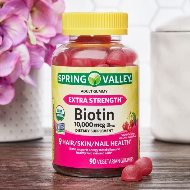 Toeah Spring Valley Biotin 10,000mcg Vegetarian Gummies - 90 Count