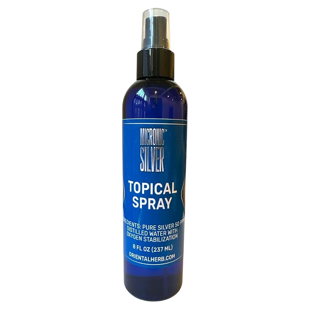 Oriental Herb Company Micronic Silver Topical Mist Spray 50ppm - 8 Fl Oz