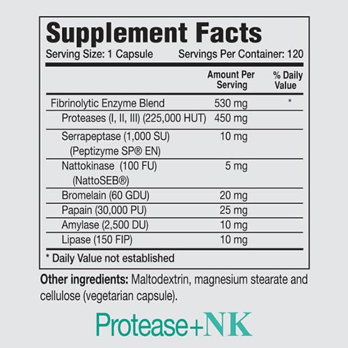 Natural Living Protease-NK Enzymes - 120 Vegetarian Capsules - image 2