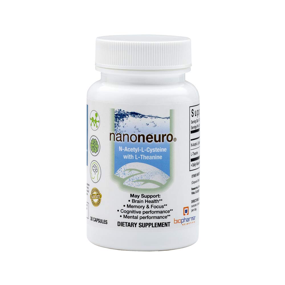 Biopharma Scientific NanoNeuro L-Theanine 200mg NAC 600mg - 30 Capsules