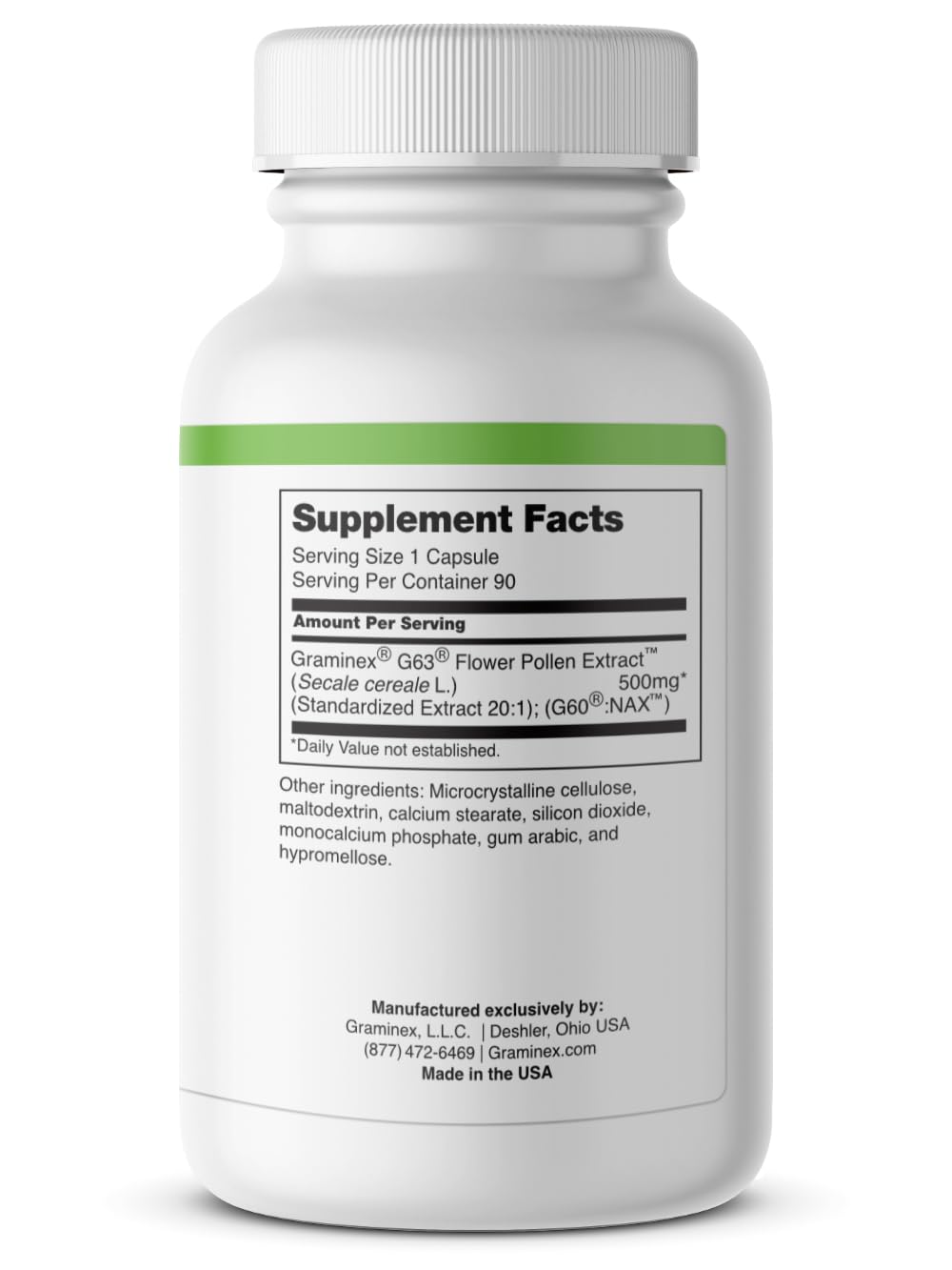 Graminex PollenAid Prostate Supplement - 180 Vegetarian Capsules - image 4