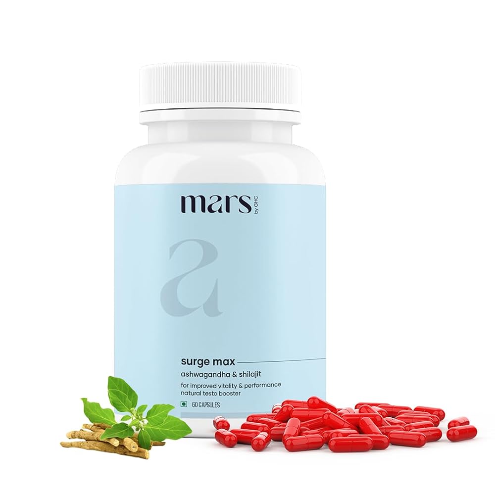 mars by GHC Surgemax Ashwagandha with Shilajit Capsules - 1 Pack