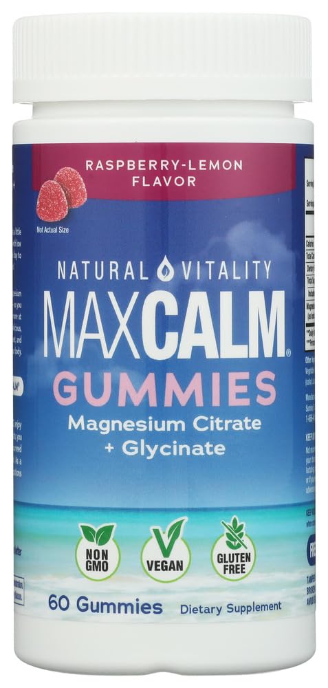 Natural Vitality CALM Magnesium Citrate Gummies Stress Relief - 60 Gummies