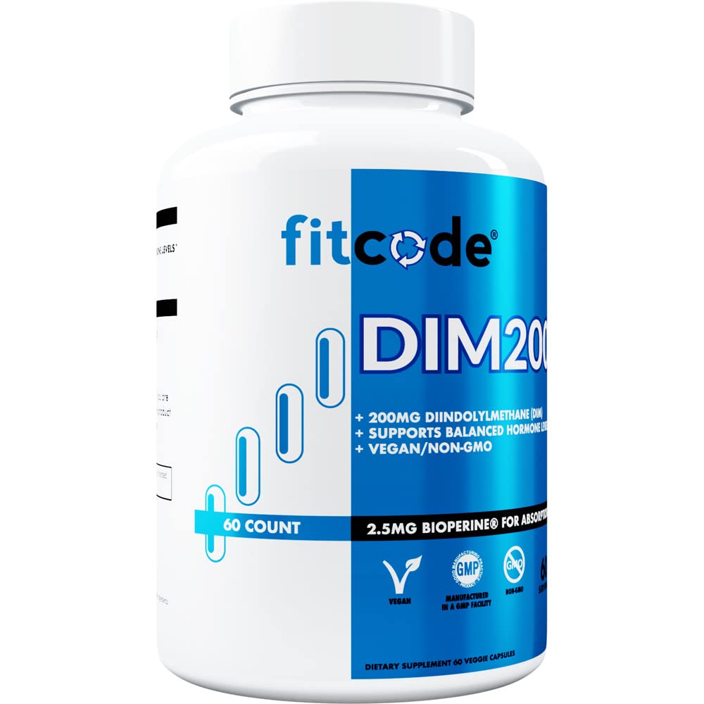 Fitcode DIM 200mg with Bioperine for Men - 60 Capsules - image 4