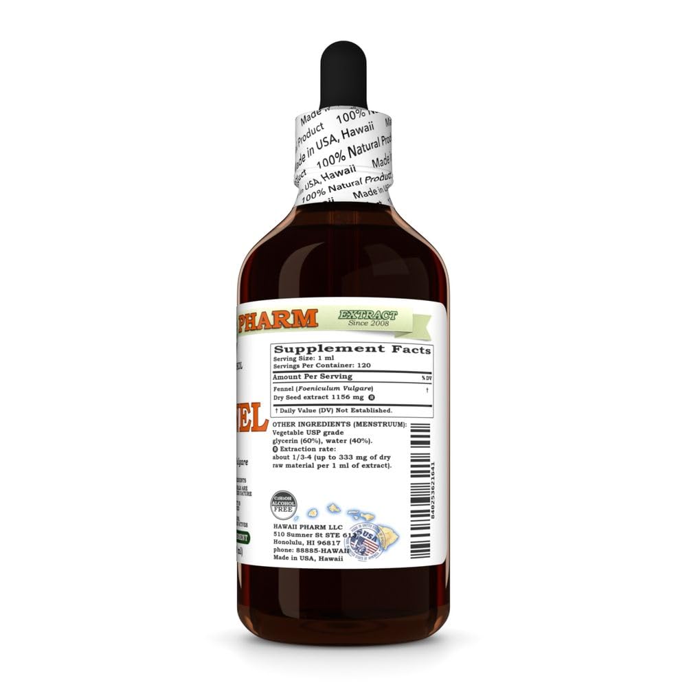Hawaii Pharm Fennel (Foeniculum vulgare) Seed Alcohol-Free Extract
