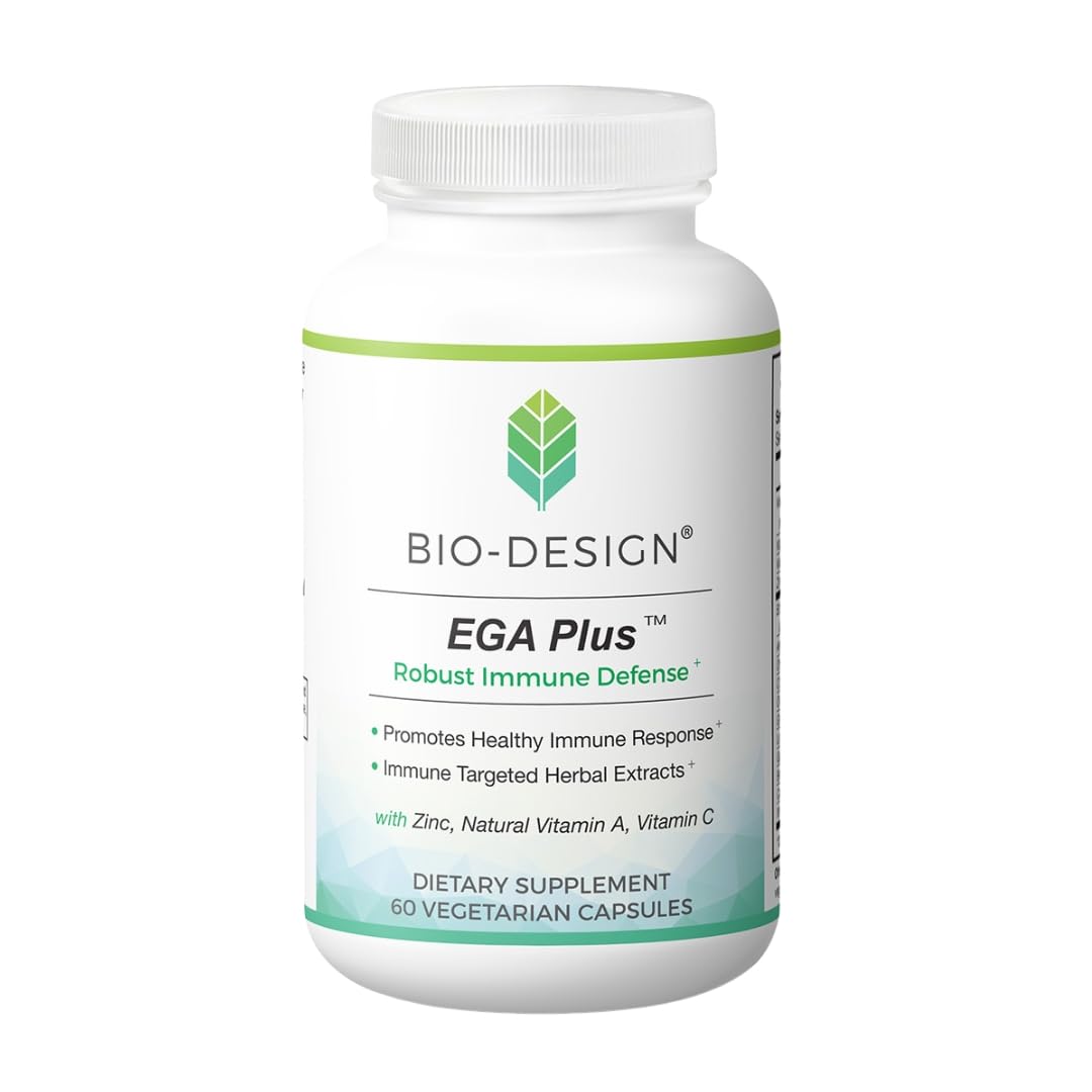 Bio-Design EGA Plus Immune Support with Zinc & Vitamin C - 60 Capsules