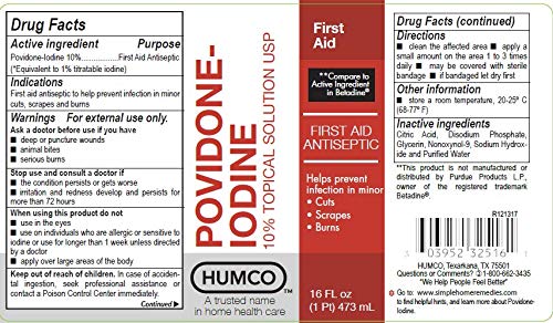 Humco Povidone Iodine 10% Topical Solution - 8 Fl Oz - image 3