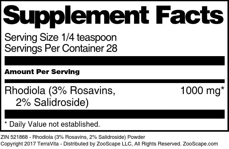 Terravita Rhodiola (3% Rosavins