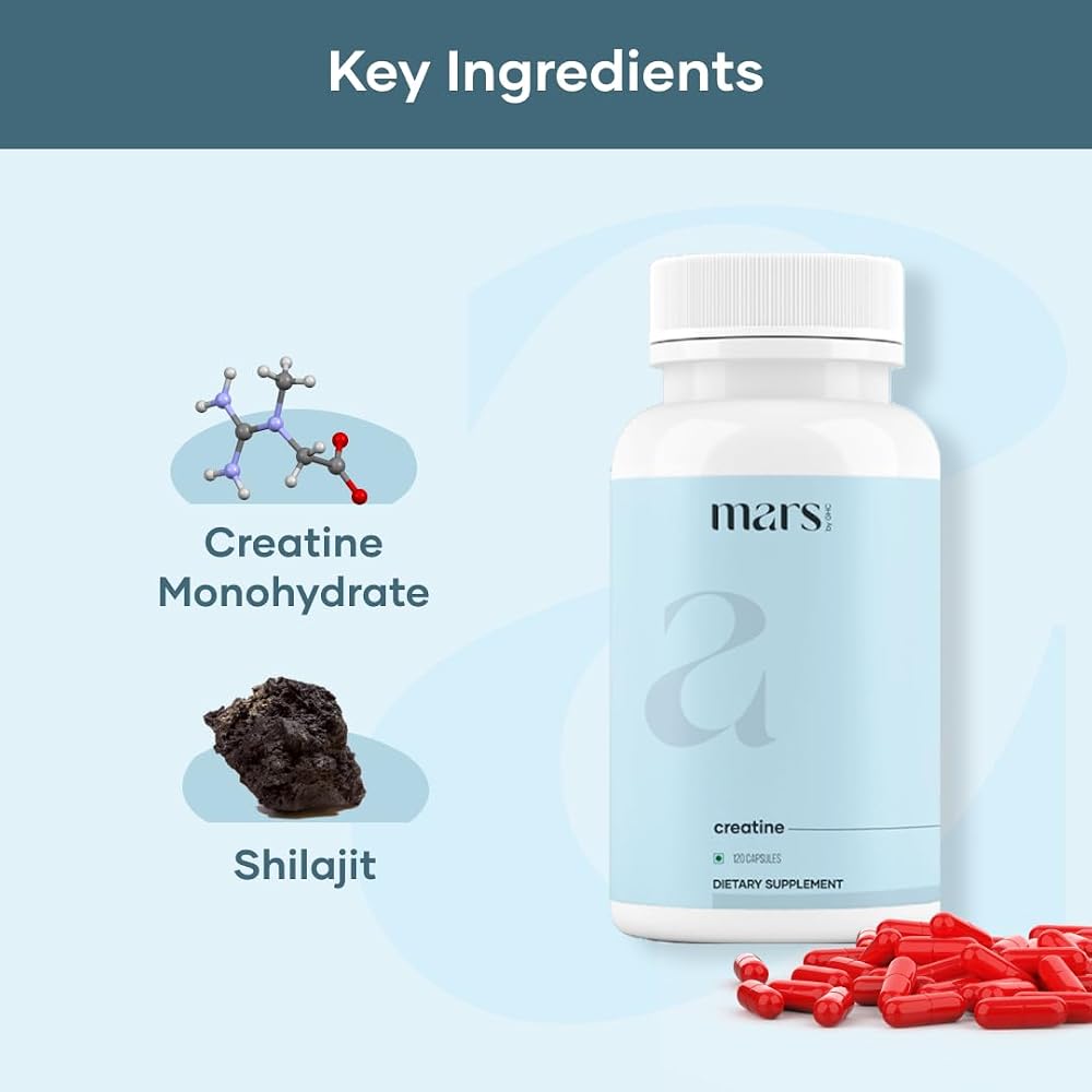 Mars by GHC Micronized Creatine Monohydrate with Shilajit - 120 Capsules - image 5
