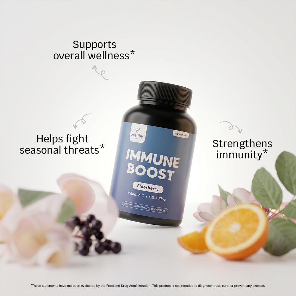 Z Zealthy Life Immune Support Capsules with Elderberry - 60 Capsules - image 5