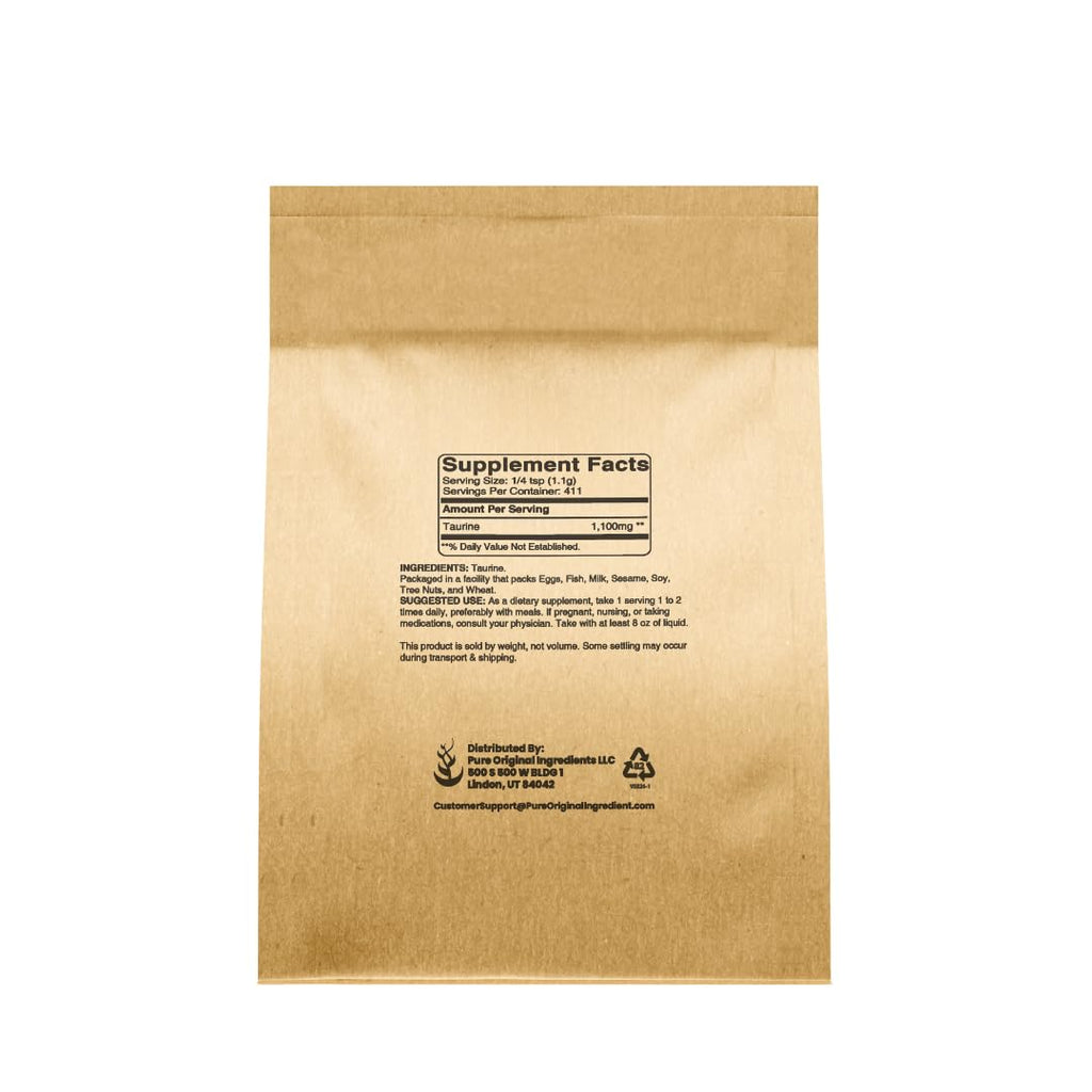 Pure Original Ingredients Taurine Powder Dietary Supplement