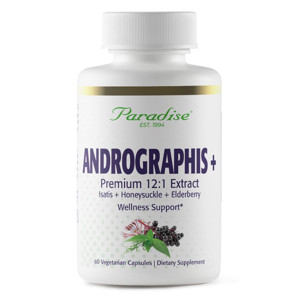Paradise Herbs Andrographis Elderberry Isatis - 60 Vegetarian Capsules